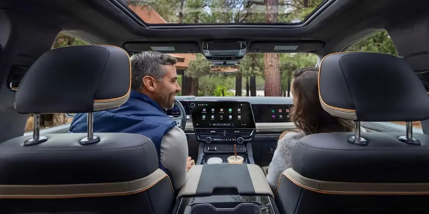 General Motors adopts CarPlay compromise on two truck models | Photo shows interior of a GM truck with the new interface