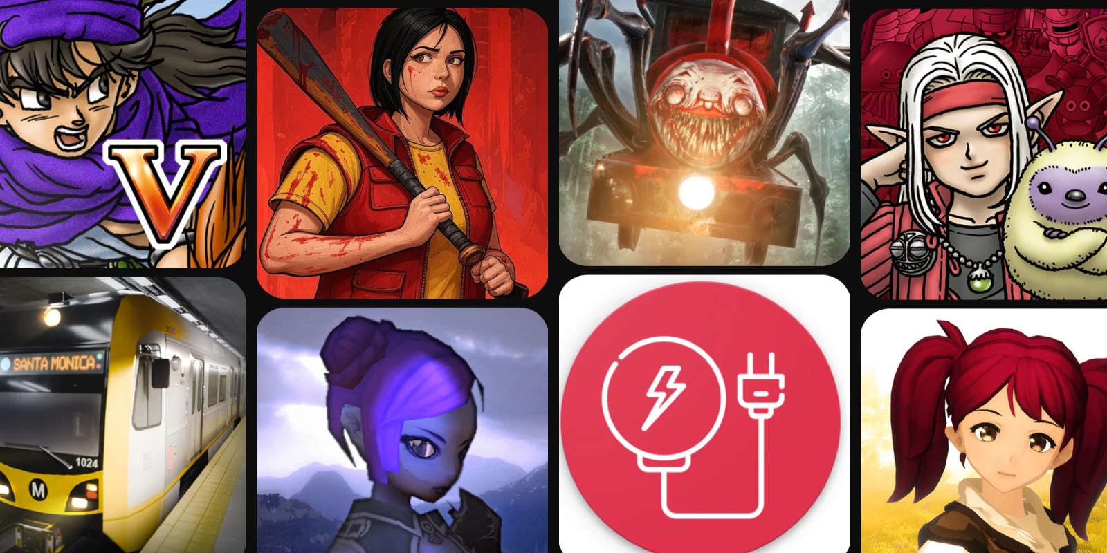 A collage of images of a woman holding a bat