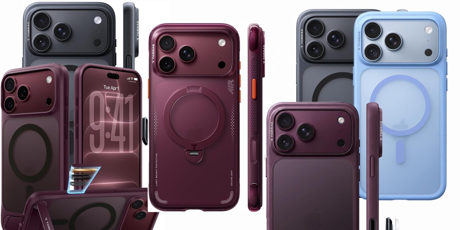 A group of cell phones