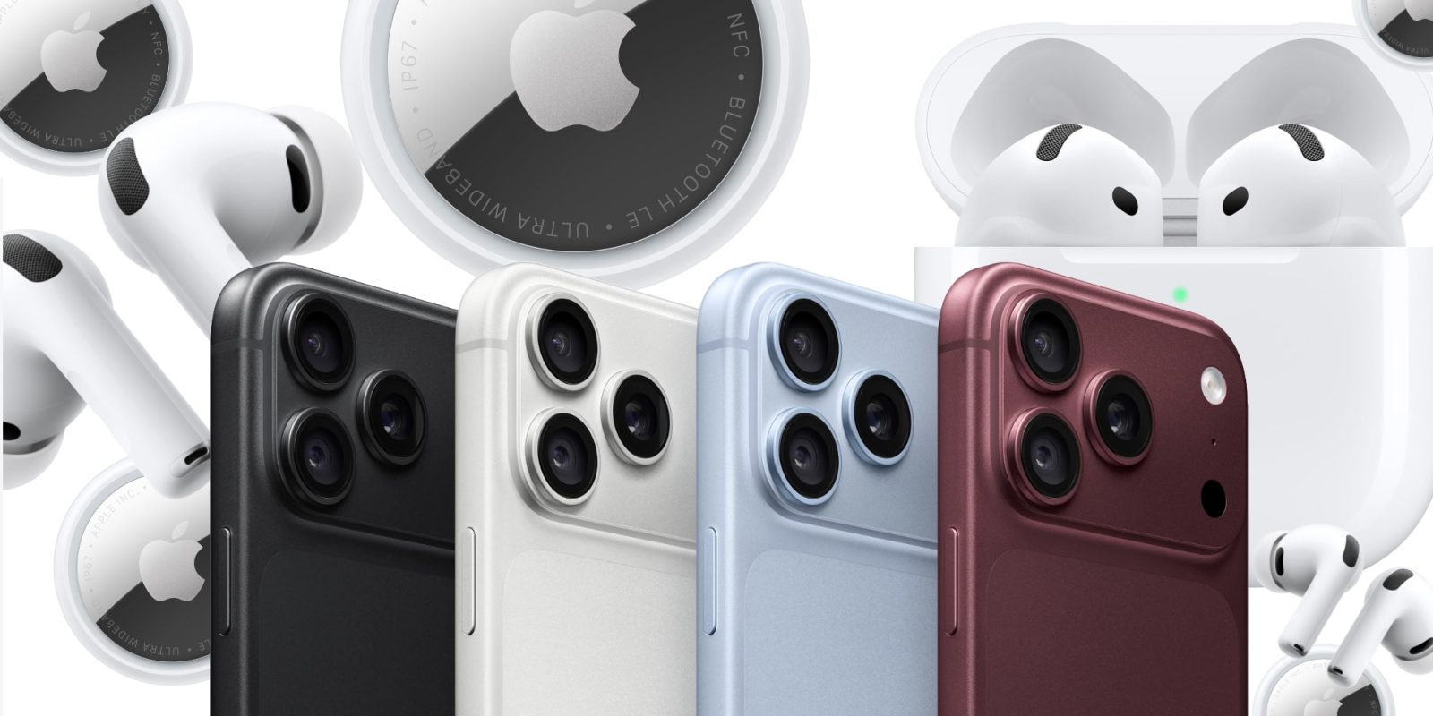 A group of cell phones with multiple cameras