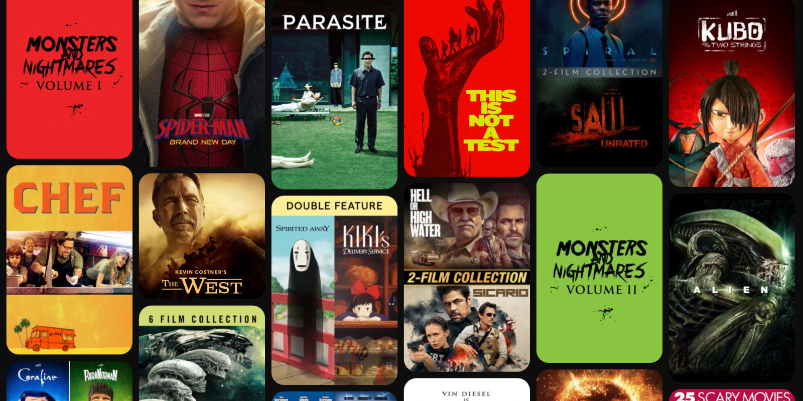 A collage of movies