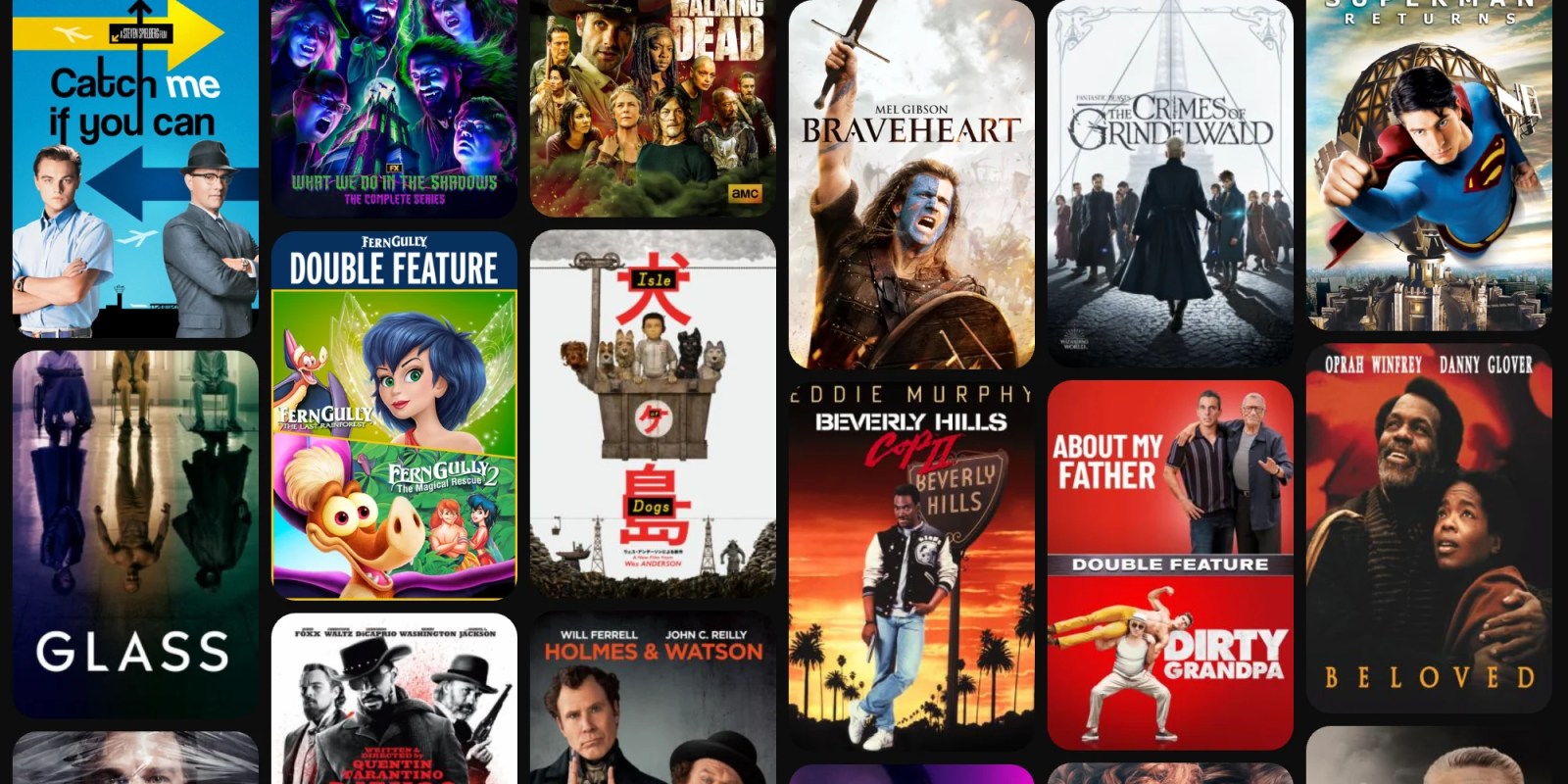 A collage of movies