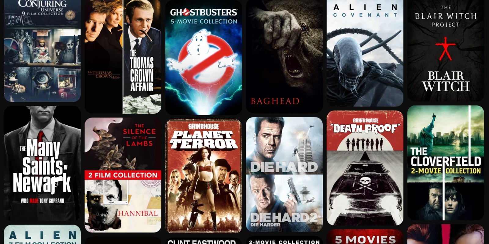 A collage of movies