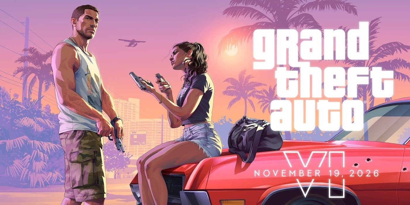 A man and woman holding guns