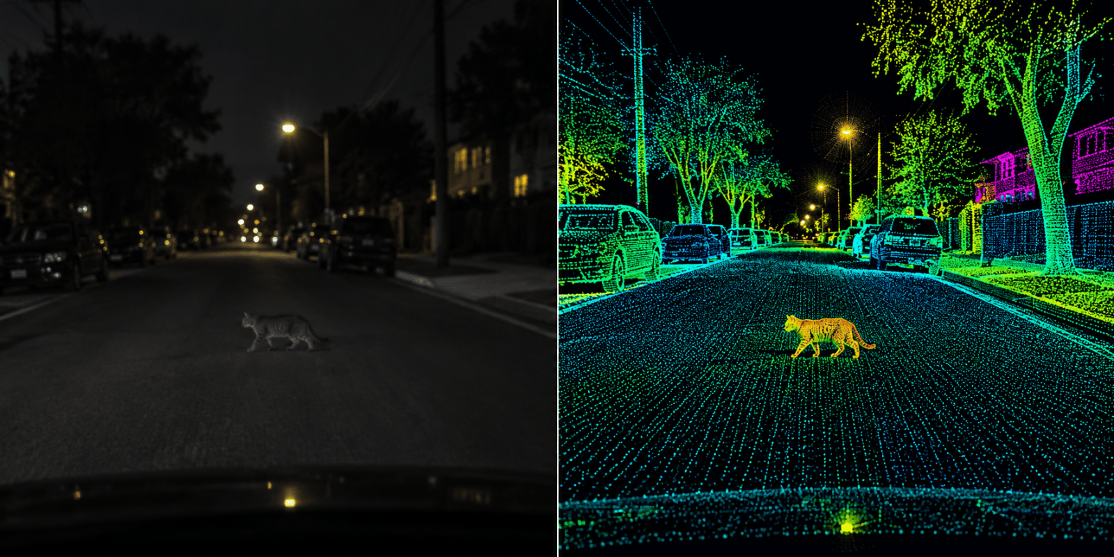 Night Street_ Camera vs Lidar