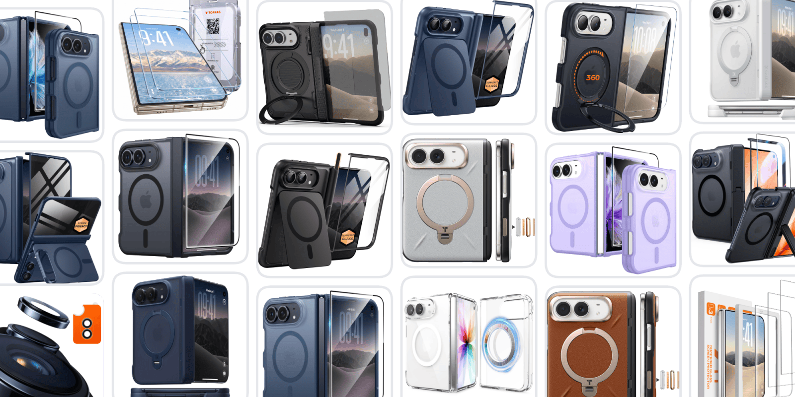 A collage of cell phones